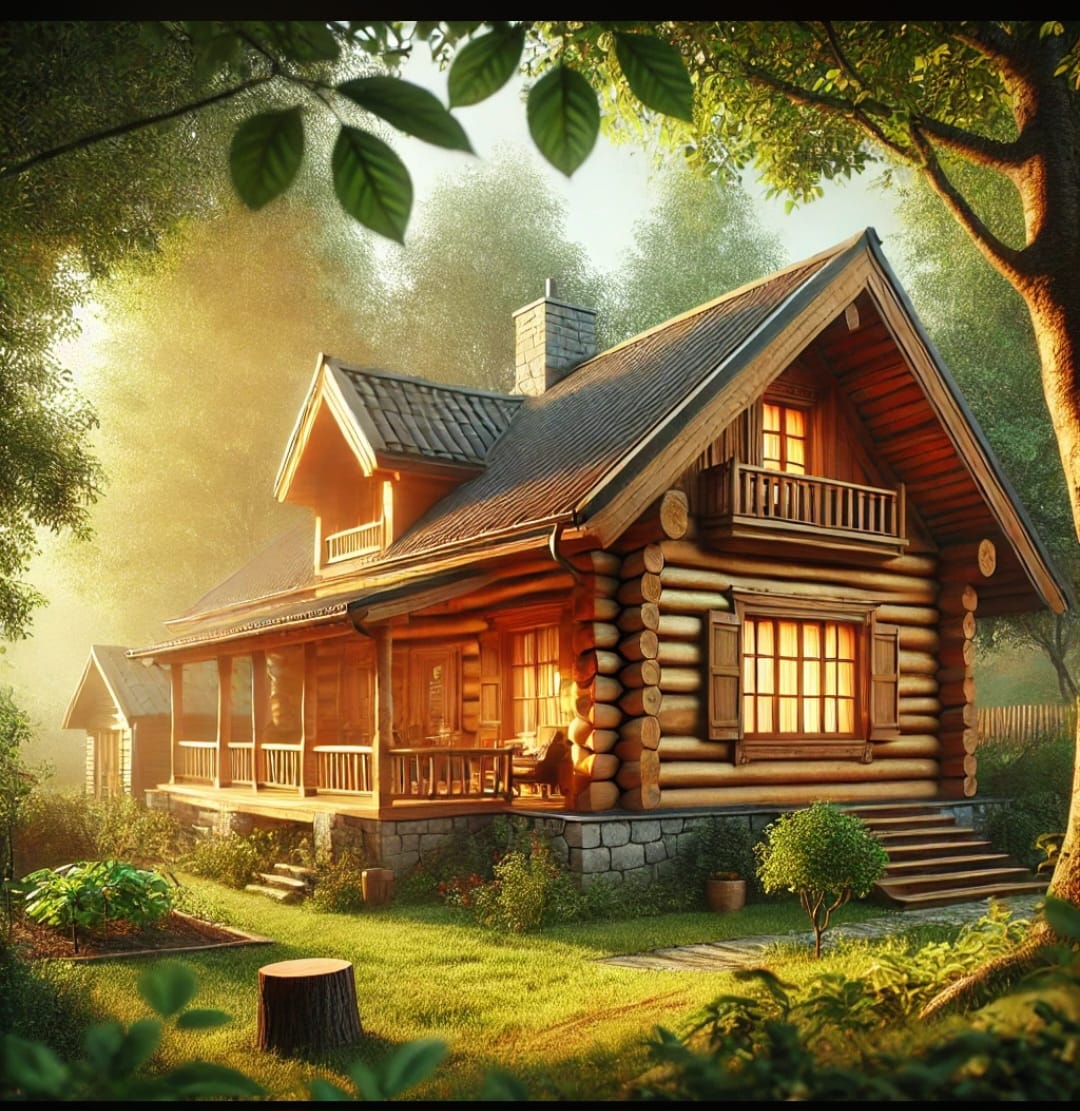 Maison en rondin de bois  pour ma retraite